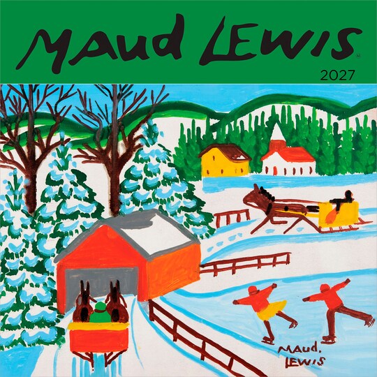 Wyman Publishing; Maud Lewis AGNS OFFICIAL | 2027 12 x 24 Inch (Hanging) Monthly Square Wall Calendar | English/French Bilingual; Category:Wall Calendars; Image:1